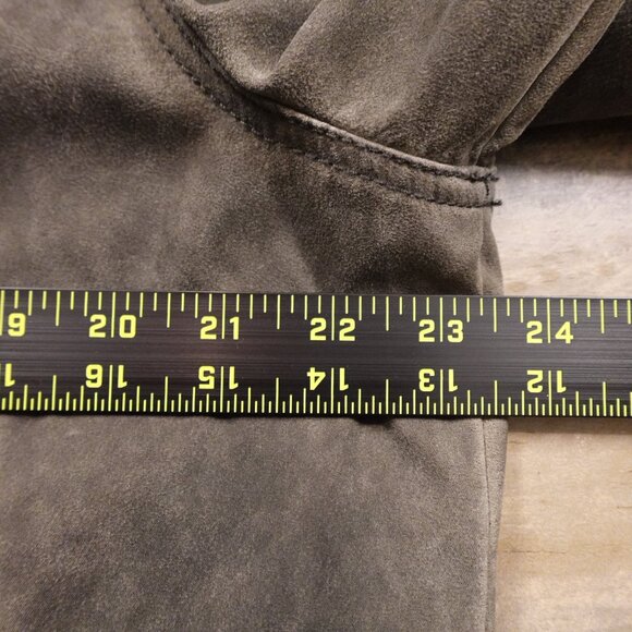 Rock & Republic Faux Leather Moto Jacket Men’s Large Gray Distressed Biker - Picture 7 of 15